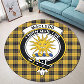 MacLeod of Lewis Ancient Tartan Crest Round Rug