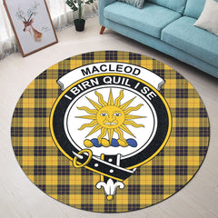 MacLeod of Lewis Ancient Tartan Crest Round Rug
