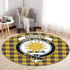 MacLeod of Lewis Ancient Tartan Crest Round Rug