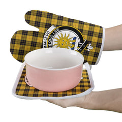MacLeod Of Lewis Ancient Tartan Crest Oven Mitt And Pot Holder (2 Oven Mitts + 1 Pot Holder)