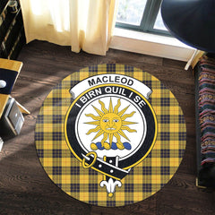MacLeod of Lewis Ancient Tartan Crest Round Rug