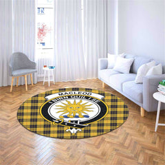 MacLeod of Lewis Ancient Tartan Crest Round Rug