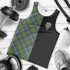 MacMillan Hunting Ancient Tartan Crest Men's Tank Top - Cross Style
