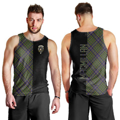 MacMillan Hunting Modern Tartan Crest Men's Tank Top - Cross Style
