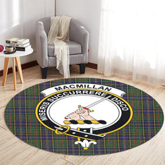 MacMillan Hunting Modern Tartan Crest Round Rug