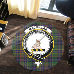 MacMillan Hunting Modern Tartan Crest Round Rug