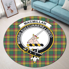 MacMillan Old Ancient Tartan Crest Round Rug