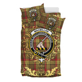 MacMillan Old Weathered Tartan Crest Bedding Set - Golden Thistle Style