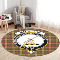 MacMillan Old Weathered Tartan Crest Round Rug
