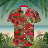 MacNab Tartan Hawaiian Shirt Hibiscus, Coconut, Parrot, Pineapple - Tropical Garden Shirt