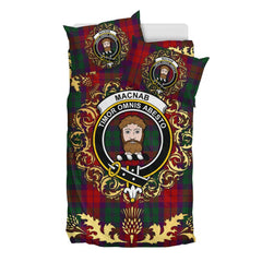 MacNab 02 Tartan Crest Bedding Set - Golden Thistle Style