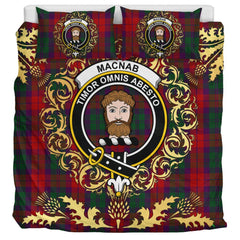 MacNab 02 Tartan Crest Bedding Set - Golden Thistle Style