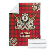 MacNab Modern Tartan Gold Courage Symbol Blanket