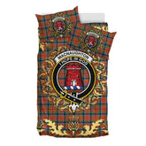 MacNaughton Ancient Tartan Crest Bedding Set - Golden Thistle Style