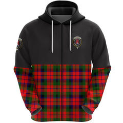MacNaughton Modern Clan Half Of Tartan Zipper Hoodie