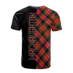 MacNaughton Ancient Tartan T-Shirt Half of Me - Cross Style