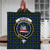 MacNeill of Barra Family Modern Tartan Crest Quilt