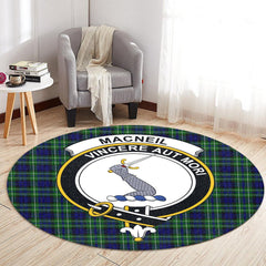 MacNeil of Colonsay Modern Tartan Crest Round Rug