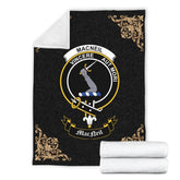 MacNeil (of Colonsay) Crest Tartan Premium Blanket Black