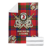 MacNicol of Scorrybreac Tartan Gold Courage Symbol Blanket