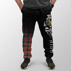 MacPherson Ancient Tartan Crest Jogger Sweatpants - Alba Celtic Style