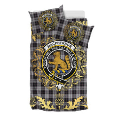 MacPherson 05 Tartan Crest Bedding Set - Golden Thistle Style