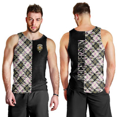 MacPherson Dress Ancient Tartan Crest Men's Tank Top - Cross Style