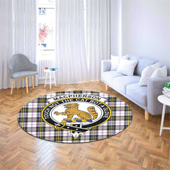 MacPherson Dress Modern Tartan Crest Round Rug