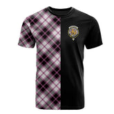 MacPherson Hunting Modern Tartan T-Shirt Half of Me - Cross Style