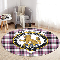 MacPherson Hunting Modern Tartan Crest Round Rug