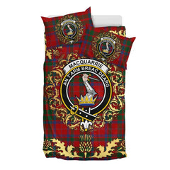 MacQuarrie 03 Tartan Crest Bedding Set - Golden Thistle Style