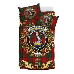 MacQuarrie 07 Tartan Crest Bedding Set - Golden Thistle Style