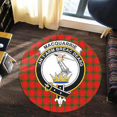 MacQuarrie Modern Tartan Crest Round Rug