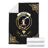 MacRae Crest Tartan Premium Blanket Black