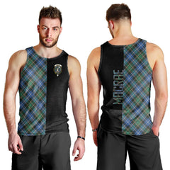 MacRae Hunting Ancient Tartan Crest Men's Tank Top - Cross Style