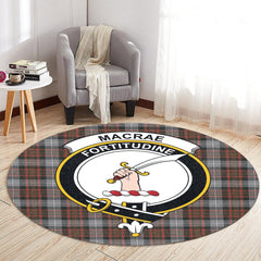 MacRae Hunting Weathered Tartan Crest Round Rug