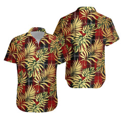 Marjoribanks Tartan Vintage Leaves Hawaiian Shirt