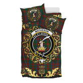 Matheson Hunting 02 Tartan Crest Bedding Set - Golden Thistle Style