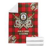Maxtone Tartan Gold Courage Symbol Blanket