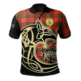 Maxwell Modern Tartan Polo Shirt Viking Wolf