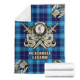 McKerrell Tartan Gold Courage Symbol Blanket