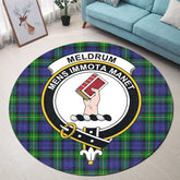 Meldrum Tartan Crest Round Rug