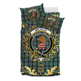 Melville 01 Tartan Crest Bedding Set - Golden Thistle Style