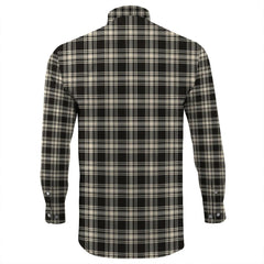Menzies Black & White Ancient Tartan Long Sleeve Button Shirt