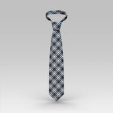 Menzies Black & White Modern Tartan Classic Tie