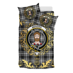 Menzies 03 Tartan Crest Bedding Set - Golden Thistle Style