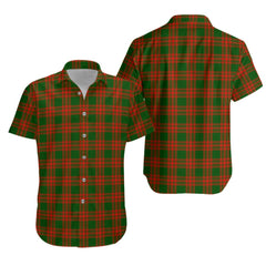 Menzies Green Modern Tartan Hawaiian Shirt