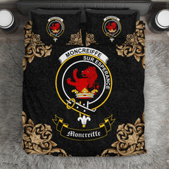 Moncreiffe (or Moncreiff) Crest Black Bedding Set