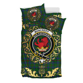 Moncrieff of Atholl Tartan Crest Bedding Set - Golden Thistle Style