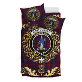 Montgomery of Eglinton Tartan Crest Bedding Set - Golden Thistle Style